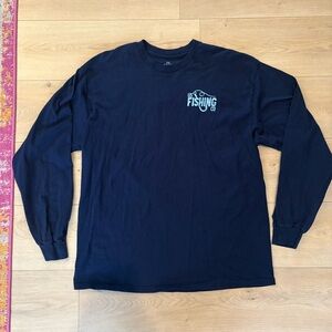 U.S. Fishing Co. Navy Long Sleeve Shirt Size XL